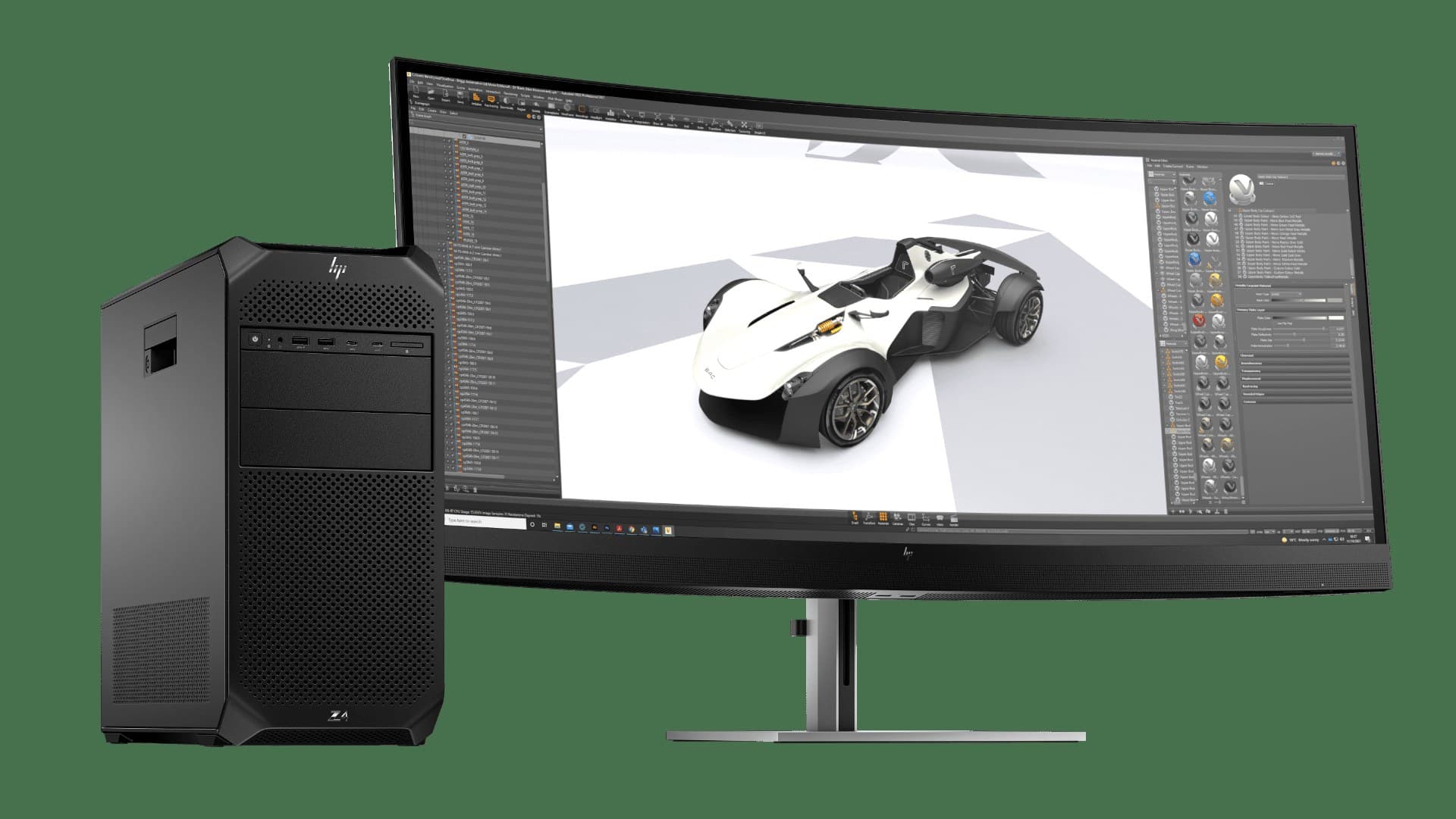 HP Z6 G5 workstation paired with a colour-accurate display